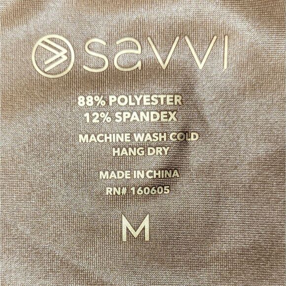 SAVVI Mirage Liquid Yoga Leggings in Mocha M - Picture 9 of 10
